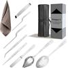 Bonigour Strumenti di placcatura da chef, set di strumenti professionali per la placcatura culinaria, pinzette per pesce, spatola per pasticceria, pinzette per decorazione torte per gastronomia
