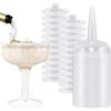 YZDZSW 25 bicchieri da spumante in plastica, 130 ml, in plastica, per matrimoni, compleanni, pic-nic party