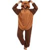 LATH.PIN Pigiama intero da donna Onesie per adulti, costume da animale, tuta unisex, morbido, per cosplay, carnevale, Natale, Halloween, orso oro, XXL