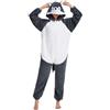 Luojida Tuta unisex adulta, pigiama onesies animale Cosplay Panda Deguisement Deguisement Halloween Donna Uomo con Cappuccio Zip Kigurumi Halloween Costume Animali Carnevale, Stile 2., M