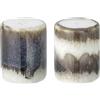 Bloomingville Paula - Set di Sale e Pepe, Grigio, in gres porcellanato, 5 x 6 cm, 5 ml