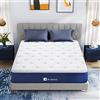 Avenco Materasso Letto Convenzionale, Foam, Bianco e Blu, Singolo