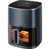 Sweetcrispy Friggitrice ad aria calda Airfryer 6L con finestra di visualizzazione, funzioni 12 in 1 e touch screen Air Fryer, cucina sana senza grassi, cestino antiaderente, cesti lavabili in