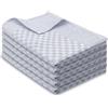 ZOLLNER 5 Strofinacci, 100% Cotone, 46x70 cm - Super assorbenti e robusti canovacci - Lavabili a 60°C - qualità gastronomica - certificati Oeko-Tex®, a quadretti grigio