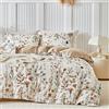 TTCM Set Copripiumino Letto 150, Copripiumino 220 x 240 cm, Include 1 Fodera Ultrafine con Stampa Floreale, Copripiumino 220x240 cm + 2 Federe per Cuscino 50x75 cm, con Cerniera