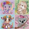 Ainiv 4 Pezzi Diamond Painting Kit, 5D Diamond Painting Kit, DIY Diamante Painting Pittura Kit Craft Arts Regalo per Decorazione Della Parete di Casa