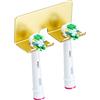 GGQ Porta Spazzolino Elettrico - Portaspazzolino da Muro, in Porta Testine Spazzolino Elettrico Senza Foratura, per Bagno Supporto per Spazzolino da Denti Autoadesivo (Oro, Piccola)