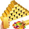 Nucalt 25 Scatole di Dolci Lingotto d'oro, Decorazione Artigianato Giocattoli, Scatole di Lingotti d'oro Tesoro per Feste, Decorazione di Halloween, Scatole di Dolci di Compleanno per Bambini