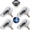 CTRICALVER Mini luce notturna, luce ambientale CTRICALVER, piccola luce di emergenza 5V/1A Type-C triangolo (touch) bianco (4 pcs), materiale PC, adatta a diverse prese Type-C come power bank e automobili
