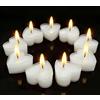 Jerhyun 9 Pezzi Candele a Forma di Cuore, Romantica Candela a Forma di Cuore- Duftfrei, per San Valentino, Compleanni, Matrimoni e Feste(Bianco)
