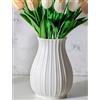 NUPTIO Ceramica Bianco Vaso per Fiori: 16cm Moderno Pampas Vasi per Camera Soggiorno Cucina Salotto Tavola - Decorativi Boho Centrotavola per Pasqua Interno Casa