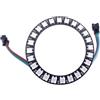 TOPXCDZ WS2812B 8/16/24/35/45/60/241 LED Pixel Ring Addressable Led Module WS2812 IC RGB Full Color Round Led Circle DC5V (24 LED, Black)