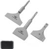 TOPWAY Set di 6 Pezzi SDS Plus Scalpello per Piastrelle 3 Pollici + 4 Pollici Raschietto per Pavimenti, Scalpello a Spatola per Rimozione di Piastrelle, Tappeti, Linoleum 121124