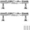 SYDARSYN 2 pezzi Maniglia per Mobile in Cristallo Pomelli di Cristallo Trasparenti Strass Tirare Armadi Maniglia Maniglie per Cassetti Portelli di Armadietto Credenza 96mm