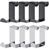 VIDSTW 8 Pezzi Gancio Porta A Forma Di Z Appendino Da Porta Acciaio Inossidabile Door Hooks Utilizzabile Singolarmente per Amera Letto Soggiorno Cucina Gancio per Cappotti Borse Ombrelli Chiavi