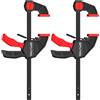 GETLITOOL Paio 6-Inch Morsetti a Barra da Falegname con Serraggio 1200N/120KG, Profondità 90mm e Apertura 150mm, 2 in 1 2X6 F-Bar a Sgancio Rapido/Spargitore Espande 19-38cm per Lavorazione Legno