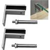 KMERCE Morsetto per Recinzione in Vetro in Acciaio Inox 304 - Fissaggio per Recinzione in Vetro per Ringhiera di Scale - Balustrade in Vetro per Balcone, Giardino, Terrazza (90 Gradi Contro il Muro