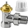 XSHAO Valvola termostatica 1/2, valvola per radiatore da 1/2 pollici, valvola angolare per termosifone, testa termostatica, regolazione della temperatura