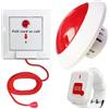 CYSSJF Kit Allarme Salvavita per Anziani e Disabili | Campanello di Chiamata Emergenza per Casa, Bagno, WC - 1 Pulsante a Tirante, 1 Pulsante da Polso, 1 Suoneria