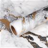 VEELIKE Grigio Bianca Carta da Parati Effetto Marmo Carta Adesiva Effetto Marmo Cucina Pellicola per Mobili Adesiva Muro Camera da Letto per Bagno Soggiorno Carta da Parati Impermeabile 40cm × 300cm
