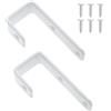 LT Easiyl 2 ganci per scala da letto con rivestimento in PVC, ganci a J in metallo robusto per letti a castello, mezzanino e scale, colore: bianco