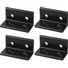 QUARKZMAN 4080 Alluminio Estrusione Profilo Angolo Staffa 4 Fori L-Forma Nero Staffa Angolo Retto Giunto Connettori 4pz