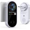 YEREADW Rilevatore Monossido di Carbonio & Rilevatore Gas 4-in-1, Plug-and-Play senza danneggiare il muro, con allarme acustico e visivo - Per soggiorno, cucina, garage, fabbrica e cantiere - 4-in-1 - YEREADW
