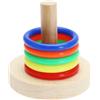 VGOL 1 Set di Giocattoli di Allenamento di Uccelli in Legno Pappagallo Anelli Impilabili Colorati Giocattolo Educativo Ricerca Cibo per Uccelli di Piccole e Medie Dimensioni