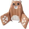 Lomgwumy Cuscino per seggiolone, cuscino per seggiolone Ikea, cuscino gonfiabile integrato, morbido e confortevole, per baby sitter più confortevole (motivo orso marrone)