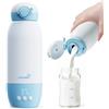 GROWNSY Scaldabiberon Portatile da Viaggio Scalda Biberon Elettrico Senza Fili con Riscaldamento Rapido per Latte Materno e Formula Batteria 10000mAh Capacità 600mL e Controllo della Temperatura