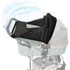 Furforstk parasole ovetto Protezione UV 50+ parasole passeggino universale Con finestrella, ombrello per passeggino universale, Protezione solare comoda ed efficace, ma traspirante lateralmente, nero