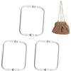 Bestevery 3 Pezzi Chiusura Per Borsa Clic Clac, Chiusura Molla Borse In Alluminio, Chiusura Molla Borse In Alluminio, Borsa Forma U Manico Interno, Per Accessori Fai Da Te Per Borse (silver, M)