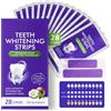 LEISGOTO Strisce sbiancanti dei denti viola Strisce sbiancanti 14 trattamenti per smalto sicuro, Teeth Whitening Strips Dall'interno, At-Home Kit sbiancante - Sensitivity Free
