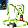 SIUHEN Luce Running per Corsa Notturna Correre di Notte Torcia Luci Runner Pettorale Indossare 500 Lumen Jogging Lights USB Ricaricabile 5 Modalità, 65° Regolabile, IP55 Impermeabile, Gilet Catarifrangente