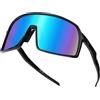 Heveer Occhiali da Sole Sportivi Occhiali da Sole da Uomo Polarizzati Occhiali da Ciclismo UV400 per Sport all'aperto Blu