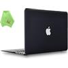UESWILL, custodia rigida opaca per MacBook, morbida al tatto, include panno in microfibra, Black, Macbook Air 11