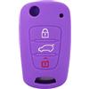 SALPIE Cover Silicone Guscio Protezione Telecomando Compatibile con Hyundai I20 - I30 - IX20 - IX35 - Elantra (Purple)