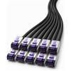 1aTTack.de - 0,15 m - Cavo patch CAT6a Superflex Ethernet Gigabit LAN RJ45 CAT6 A 10000 Mbit s SFTP PIMF 500 MHz compatibile con CAT6 CAT5 - nero - 10 pezzi