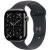 AW S11 GPS+CELLULAR 42MM SLATE TITANIUM CASE WITH BLACK SPORT BAND - S/M