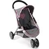 Bayer Chic 2000 Passeggino per bambole Speedy - Melange Grigio Navy - Adatto per bambole fino a 46 cm - Altezza cursore 58 cm