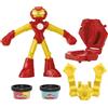 Play-Doh, Marvel Iron Man, playset con Lancia-esplosivi e Action Figure