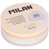 MILAN Blocco 250 note adesive rimovibili rotonde, colori pastello Ø 67 mm