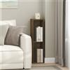 Furinno FULDA Mensola per libri, Libreria stretta a 3 livelli, Libreria con scaffale di stoccaggio largo 8 pollici, 23.6(P) x 20.0(L) x 80.0(A) cm, per Soggiorno, Camera da letto, Ufficio, Pino Ambra