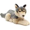 Uni-Toys - Lupo grigio, sdraiato - 30 cm (lunghezza) - lupo, lupus - peluche, peluche