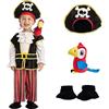 Spooktacular Creations Costume pirata per bambini per trucchi o trattamenti per bambini di Halloween, feste di abiti (piccoli (5-7 anni))