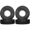 KINGCOO 4 Pezzi di Pneumatici RC, KINGCOO Pneumatici in Gomma 1,55 Pollici per Crawler, Pneumatici Soft per Terreno Morbido per 1:10 1/18 RC Crawler Auto per Tamiya JIMNY Axial 90069 D90 TF2 CC01 LC70 (90MM)