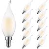 MZYOYO Confezione da 10 lampadine a candela a LED E14, E14, 4 W, filamento classico a candela, 360 lumen, sostituisce 30 Watt, 2700 K, bianco caldo, non dimmerabile, opaco