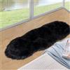 ORINOVA Tappeto Peloso Nero 60x120 cm Camera da Letto Tappeti Rug Morbido Scendiletto Lavabile in Lavatrice Moderno Salotto