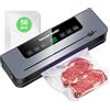 KLGFI Macchina per sottovuoto, 7 in 1 sigillatrice sottovuoto per alimenti con 50 sacchetti per sottovuoto, sigillatrice sottovuoto professionale con cutter e countdown digitale, ideale per la conservazione