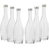 BrandPrint Bottiglie Vetro per Acqua 750 ml Collio - Set 6 Senza Stampe | Bottiglie in vetro, lavabili in lavastoviglie. Tappo a vite